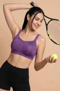 Zelocity High Impact Quick Dry Sports Bra - Sunset Purple — thumbnail 1